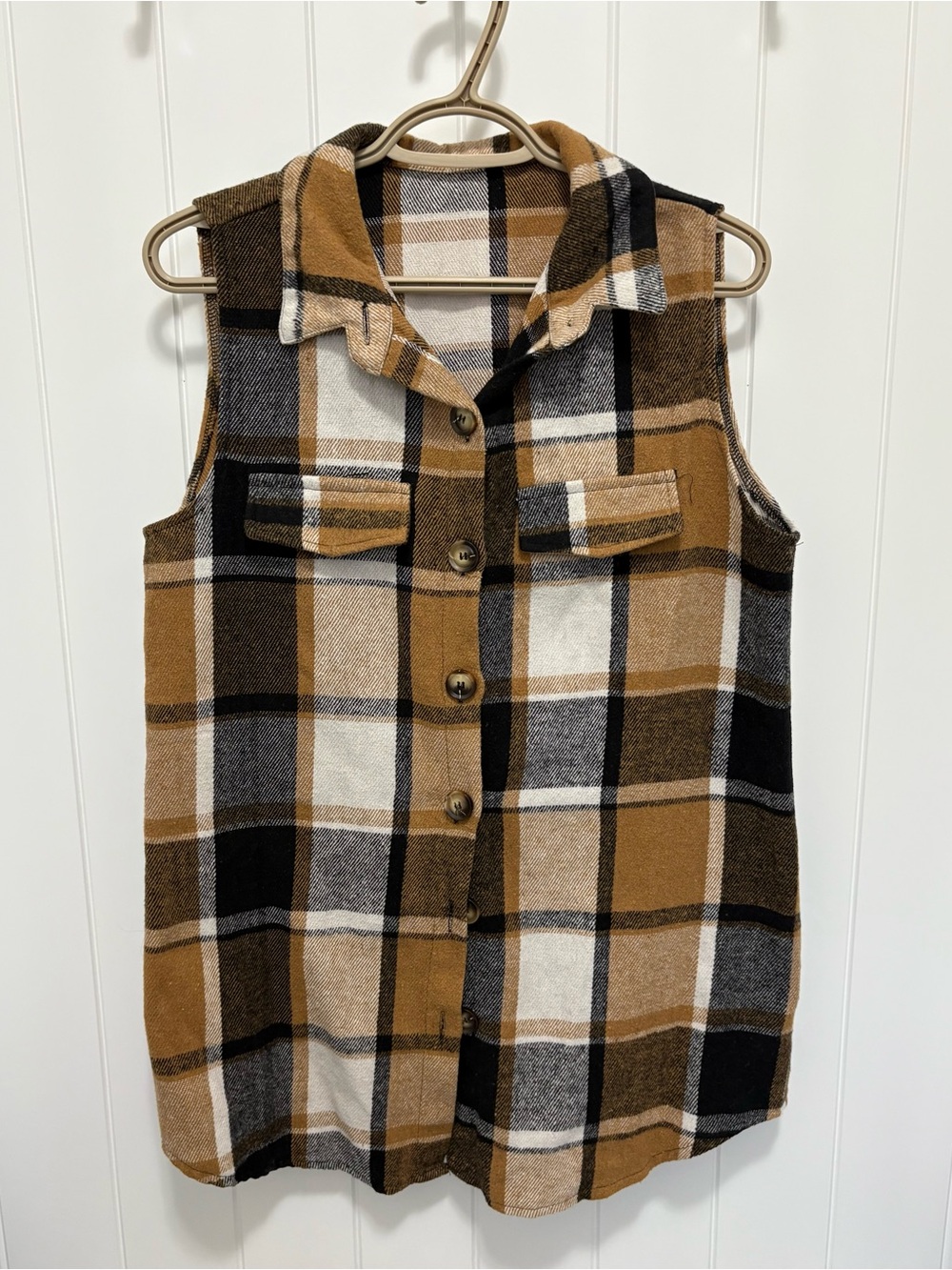 Plaid Shacket Vest